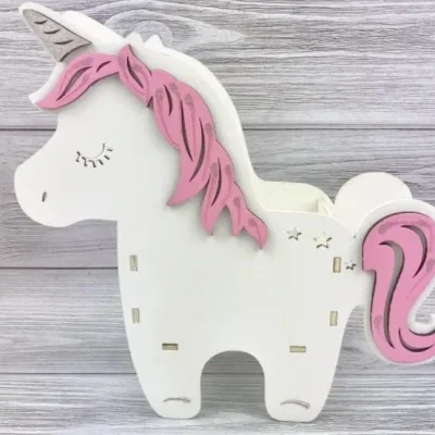 Cute Unicorn Standing CNC DXF SVG Free Download CNC laser cut design