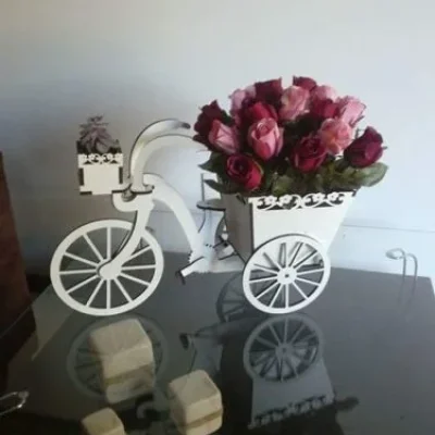 Decorative Bicycle Planter CNC DXF SVG Free Download CNC laser cut design