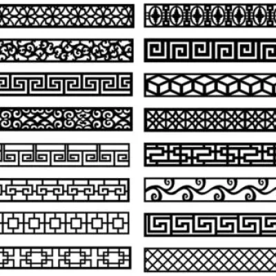 Decorative Border Pattern Collection CNC DXF SVG Free Download CNC laser cut design