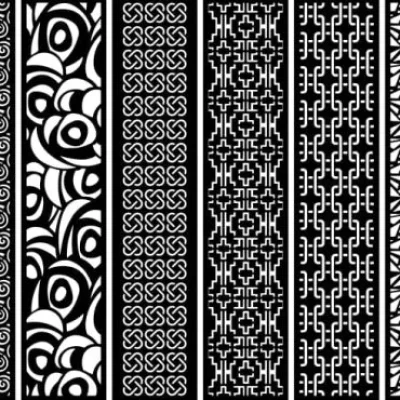 Decorative Border Pattern Set CNC DXF SVG Free Download CNC laser cut design