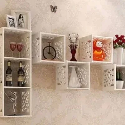 Decorative Cube Shelving Wall Display CNC DXF SVG Free Download CNC laser cut design