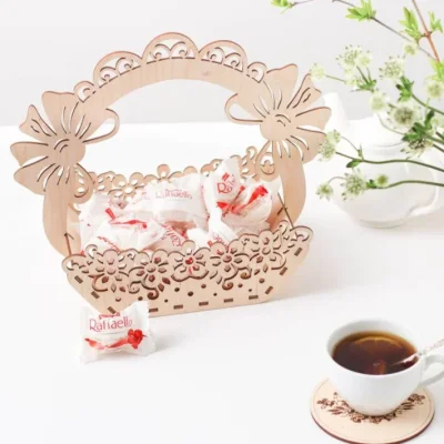 Decorative Easter Basket CNC DXF SVG Free Download CNC laser cut design