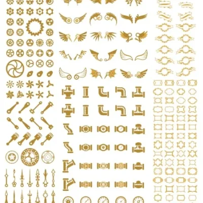Decorative Elements Collection CNC DXF SVG Free Download CNC laser cut design