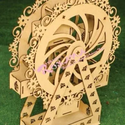 Decorative Ferris Wheel Stand CNC DXF SVG Free Download CNC laser cut design