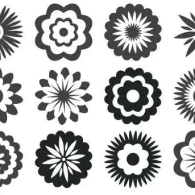 Decorative Flower Collection CNC DXF SVG Free Download CNC laser cut design