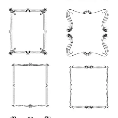 Decorative Frame Border Collection CNC DXF SVG Free Download CNC laser cut design