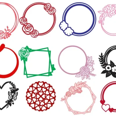 Decorative Frames Collection CNC DXF SVG Free Download CNC laser cut design