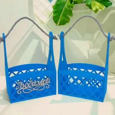 Decorative Gift Basket Carrier CNC DXF SVG Free Download CNC laser cut design