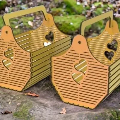 Decorative Gift Box Basket CNC DXF SVG Free Download CNC laser cut design