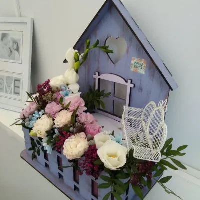 Decorative House Planter Box CNC DXF SVG Free Download CNC laser cut design