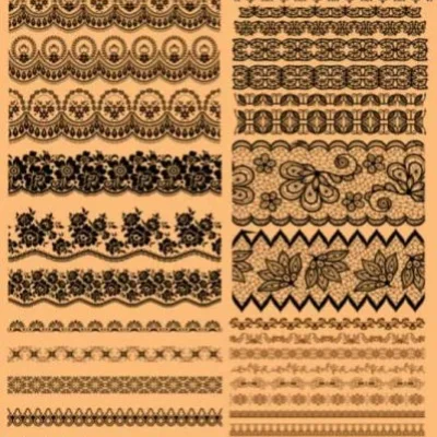 Decorative Lace Border Collection CNC DXF SVG Free Download CNC laser cut design