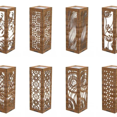 Decorative Lantern Collection CNC DXF SVG Free Download CNC laser cut design