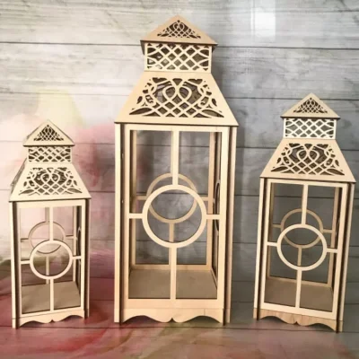 Decorative Lantern Set CNC DXF SVG Free Download CNC laser cut design