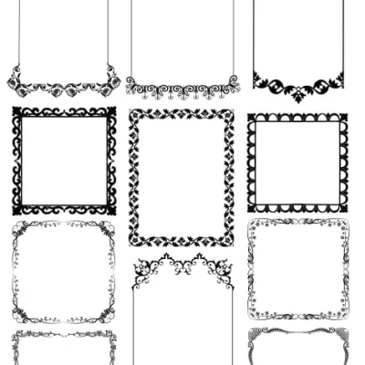 Decorative Ornamental Borders Frames CNC DXF SVG Free Download CNC laser cut design