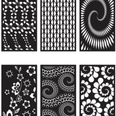 Decorative Panel Pattern Set CNC DXF SVG Free Download CNC laser cut design