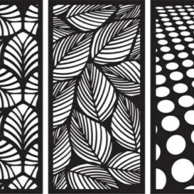 Decorative Panel Set Leaf Dots CNC DXF SVG Free Download CNC laser cut design