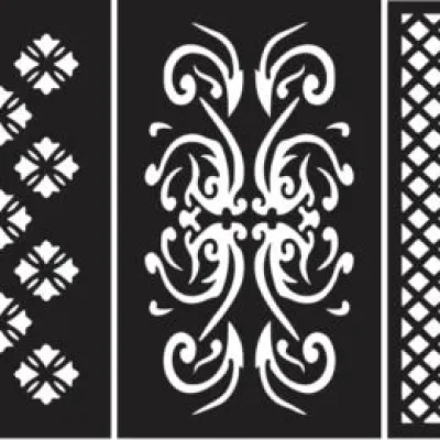 Decorative Panel Trio CNC DXF SVG Free Download CNC laser cut design