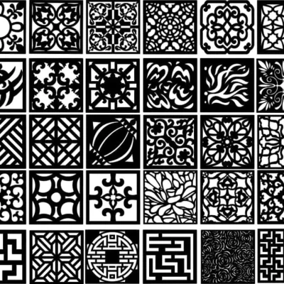 Decorative Pattern Collection 30 Designs CNC DXF SVG Free Download CNC laser cut design