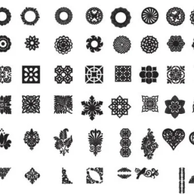 Decorative Patterns Collection CNC DXF SVG Free Download CNC laser cut design