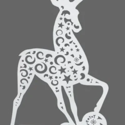 Decorative Reindeer Stand Ornament CNC DXF SVG Free Download CNC laser cut design