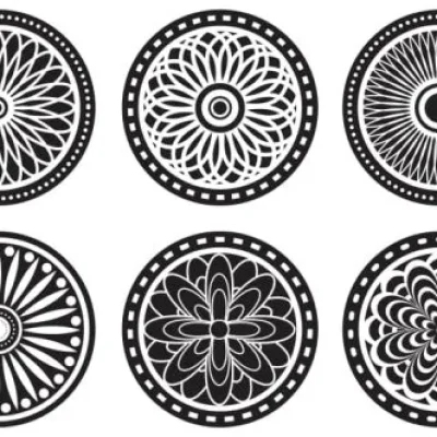 Decorative Rosette Medallion Set CNC DXF SVG Free Download CNC laser cut design
