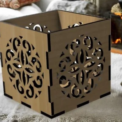 Decorative Square Lantern Box CNC DXF SVG Free Download CNC laser cut design