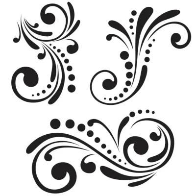 Decorative Swirl Flourish CNC DXF SVG Free Download CNC laser cut design