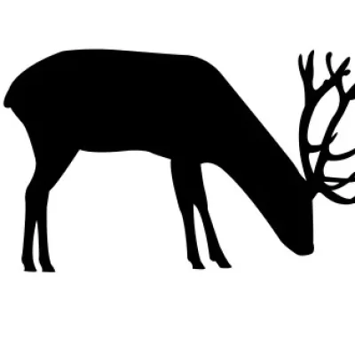 Deer Grazing Silhouette CNC DXF SVG Free Download CNC laser cut design