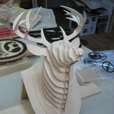 Deer Head Trophy Mount CNC DXF SVG Free Download CNC laser cut design