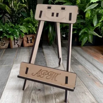 Desktop Art Easel Stand CNC DXF SVG Free Download CNC laser cut design