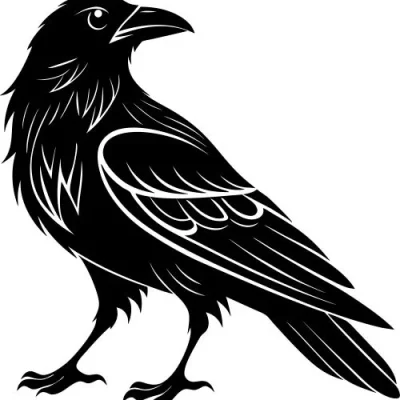 Detailed Raven Bird CNC DXF SVG Free Download CNC laser cut design