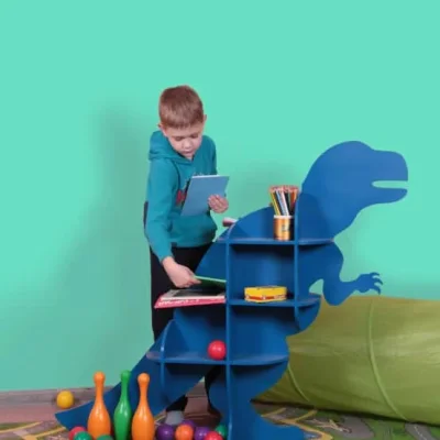 Dinosaur T-Rex Bookshelf CNC DXF SVG Free Download CNC laser cut design