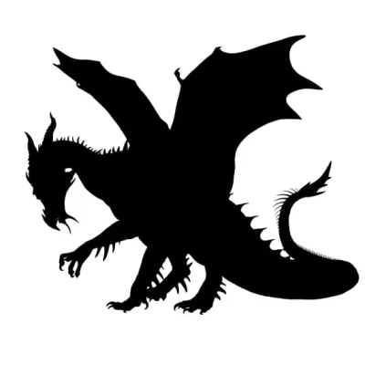 Dragon Silhouette CNC DXF SVG Free Download CNC laser cut design