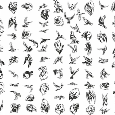 Eagle Birds Collection CNC DXF SVG Free Download CNC laser cut design