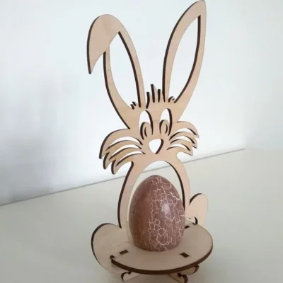 Easter Bunny Egg Holder CNC DXF SVG Free Download CNC laser cut design