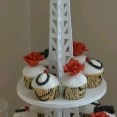 Eiffel Tower Cupcake Stand CNC DXF SVG Free Download CNC laser cut design