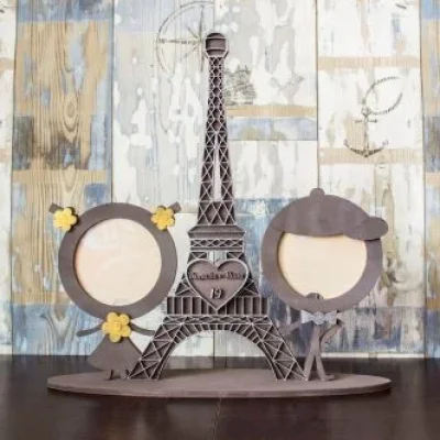 Eiffel Tower Photo Frame CNC DXF SVG Free Download CNC laser cut design