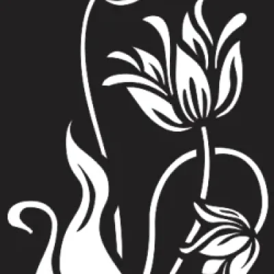 Elegant Floral Lotus Stem CNC DXF SVG Free Download CNC laser cut design