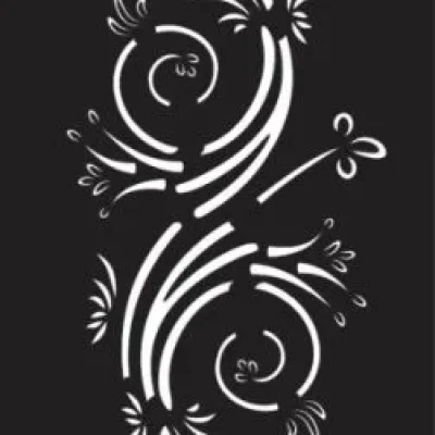 Elegant Floral Swirl Ornament CNC DXF SVG Free Download CNC laser cut design