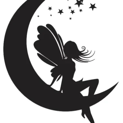 Fairy Moon Stars Fantasy CNC DXF SVG Free Download CNC laser cut design