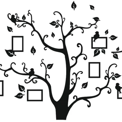 Family Tree Photo Frame Wall Art CNC DXF SVG Free Download CNC laser cut design