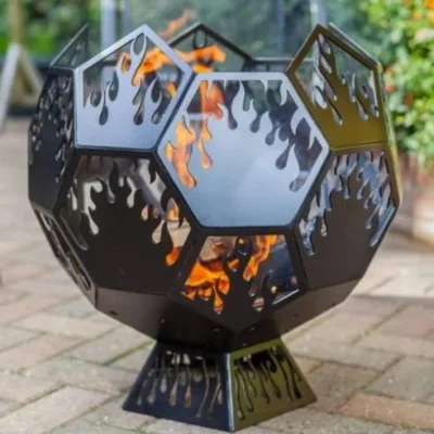 Flame Fire Bowl Dodecahedron CNC DXF SVG Free Download CNC laser cut design