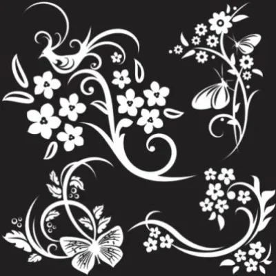 Floral Butterfly Ornamental CNC DXF SVG Free Download CNC laser cut design