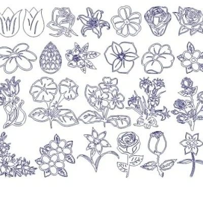 Floral Garden Collection CNC DXF SVG Free Download CNC laser cut design