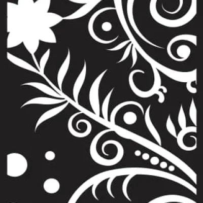 Floral Swirl Ornament Panel CNC DXF SVG Free Download CNC laser cut design
