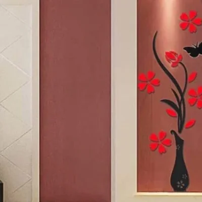 Floral Vase Wall Art CNC DXF SVG Free Download CNC laser cut design