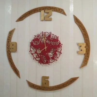Floral Wall Clock CNC DXF SVG Free Download CNC laser cut design