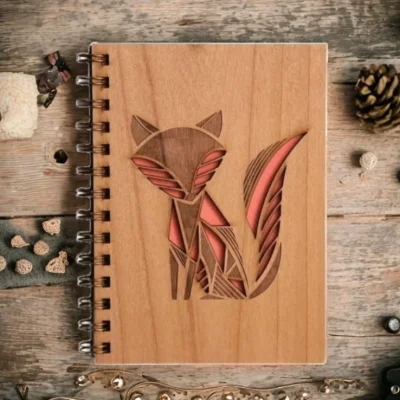 Fox Spirit Notebook Cover CNC DXF SVG Free Download CNC laser cut design