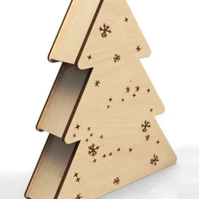 Free Laser Cut Christmas Tree Gift Box For Laser Cutting E1728420341719 — Free CNC File CNC laser cut design
