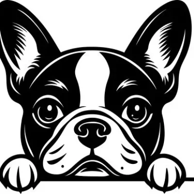 French Bulldog Peeking Dog Face CNC DXF SVG Free Download CNC laser cut design